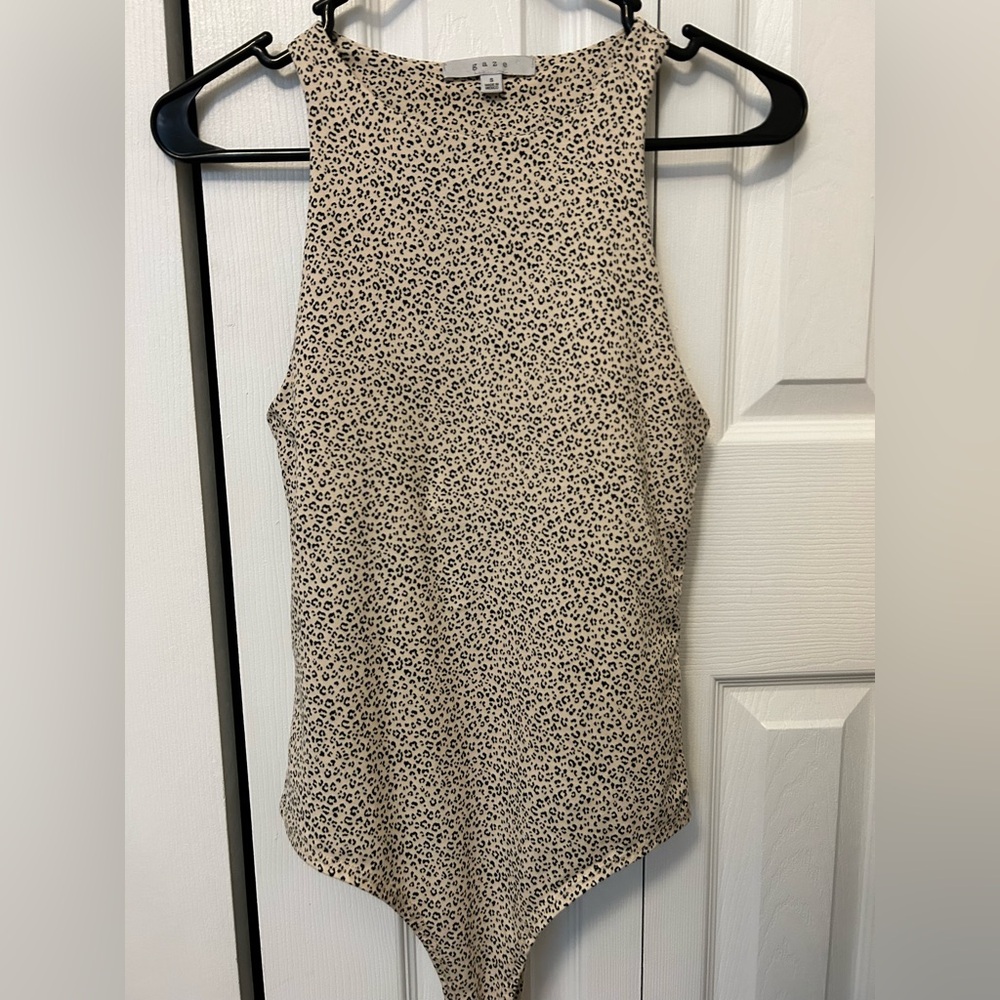 Leopard Print Sleeveless Top/Bodysuit